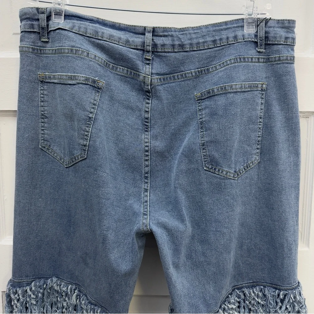 Cuyulitcik Fringe Statement Jeans Women’s 4XL - Picture 6 of 11